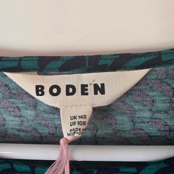 Boden Thea Long Sleeve Jersey Dress Womens Size 10 Green NEW - Picture 5 of 5